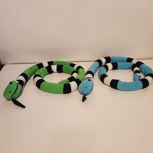 Lot of 2 Colorful Striped Snakes Oriental Trading Company